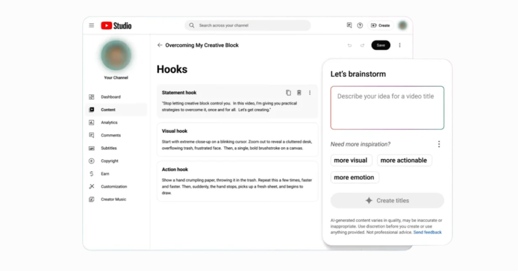 YouTube Introduces AI-Powered Hook Generator to Boost Viewer Engagement